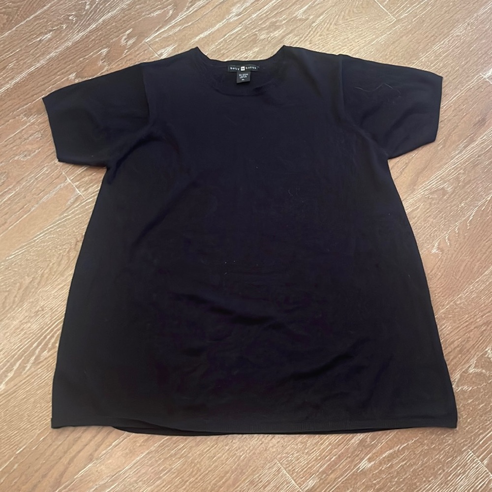 Maternity sweater. Black, short-sleeved. Never worn.